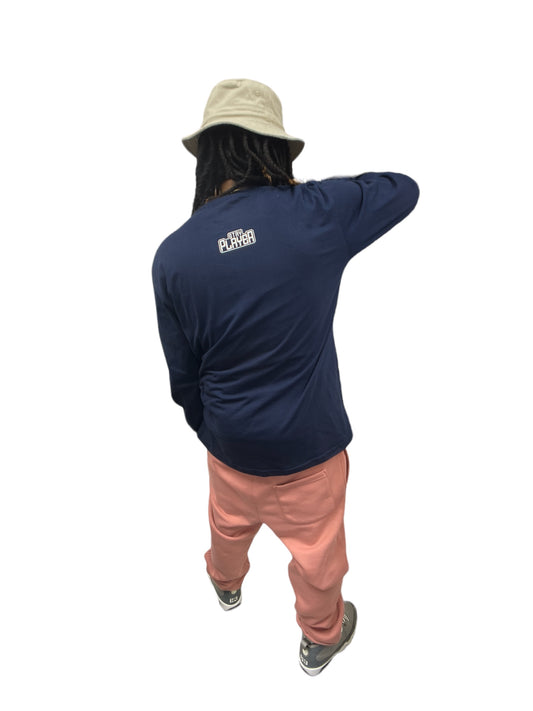 PLAYER Varisty Long Sleeve Tee - Dark Navy